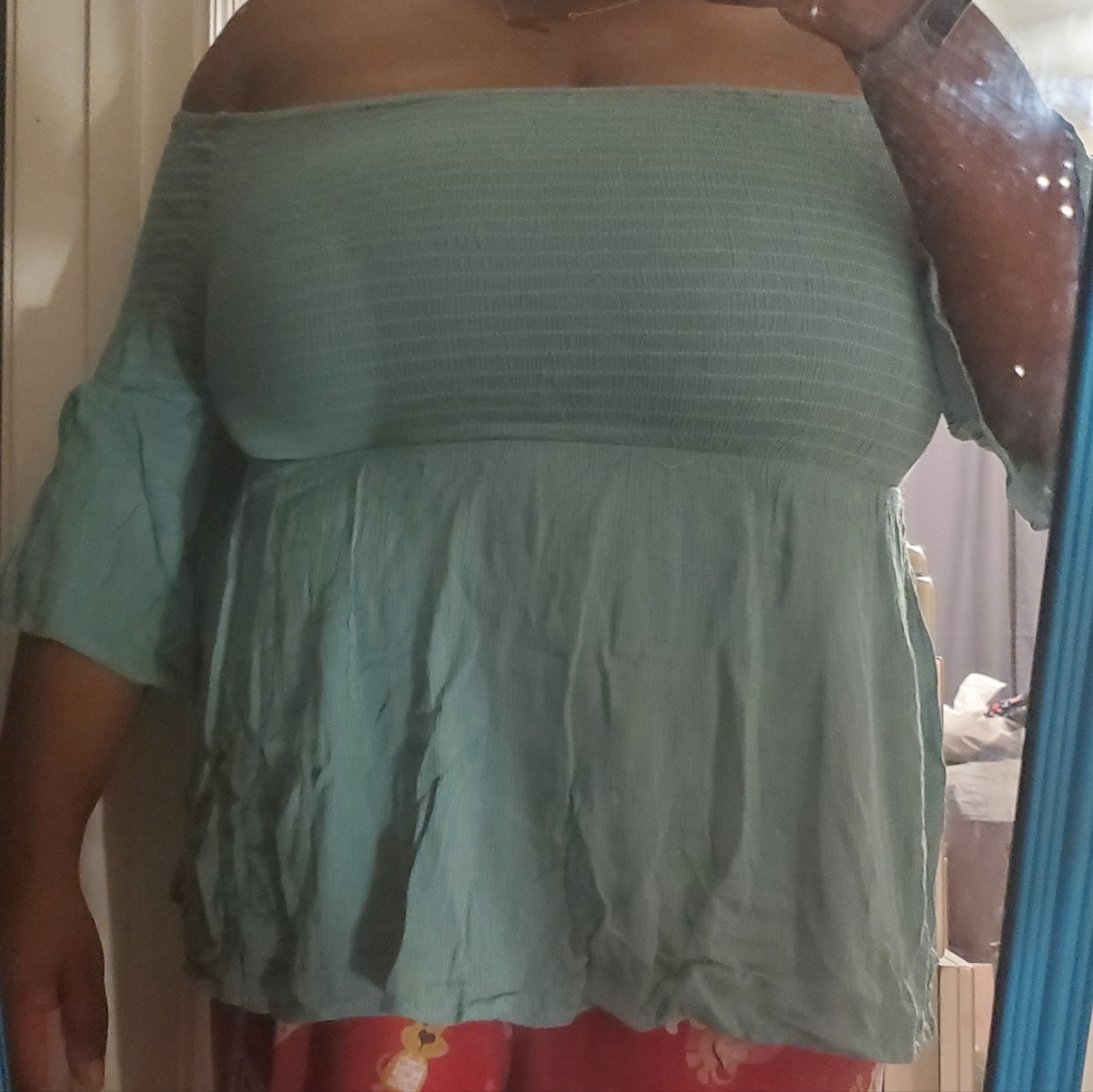 Teal blouse juniors- XXL